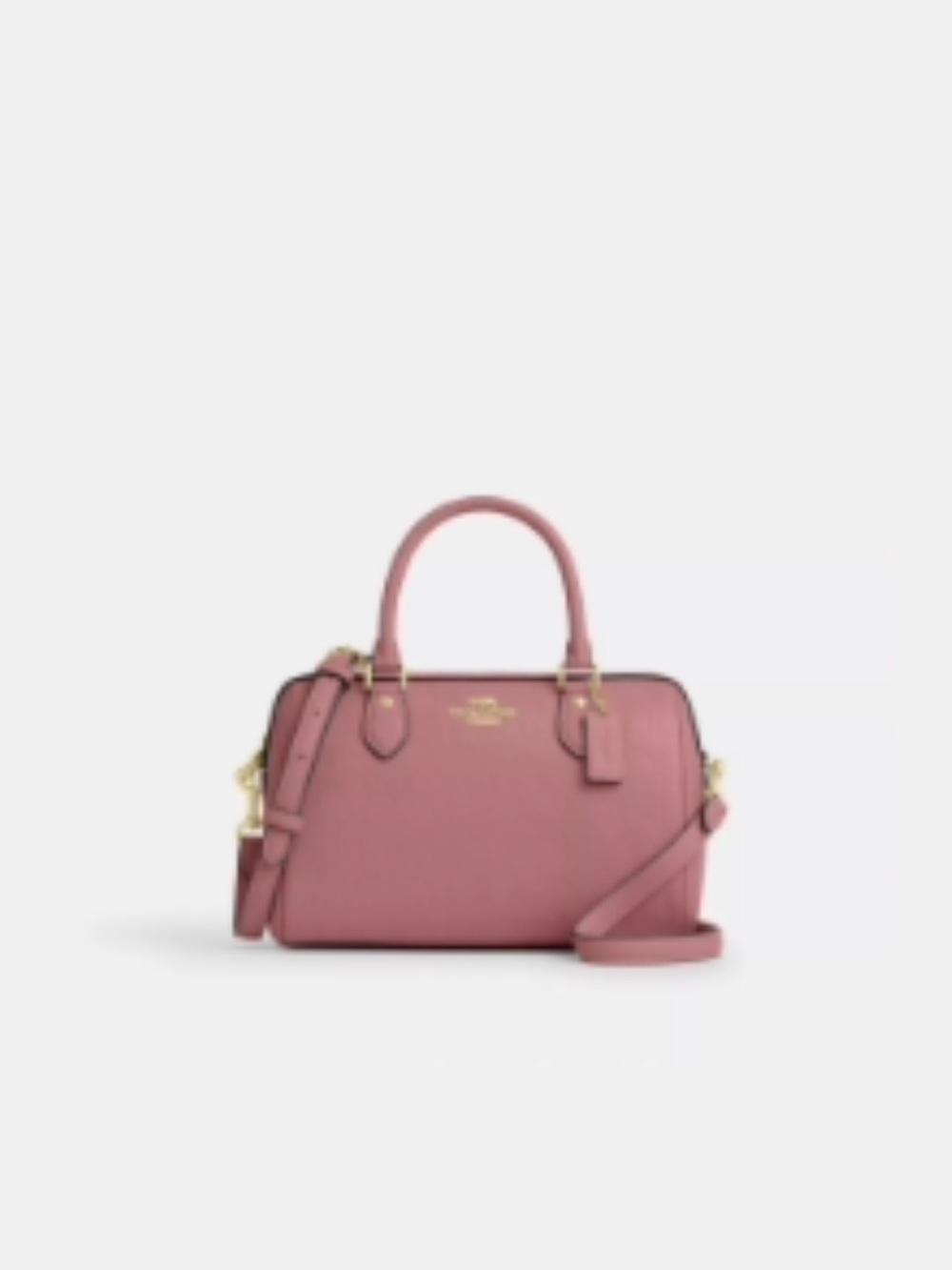 Coach Peony Signature Pebble Rowan with Detachable Strap and Zip Card case